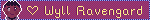 Blinkie that has small headshot of Wyll Ravengard from Baldur's Gate 3 with text: heart Wyll Ravengard
